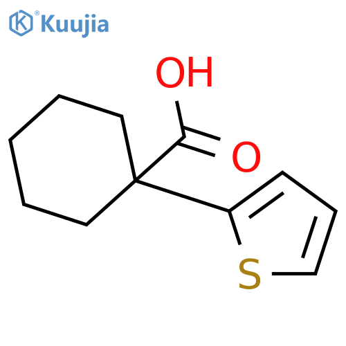 1-(thiophen-2-yl)cyclohexane-1-carboxylic acid structure