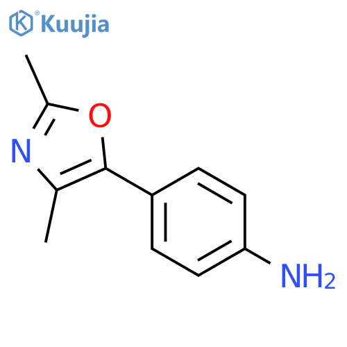 Benzenamine, 4-(2,4-dimethyl-5-oxazolyl)- structure