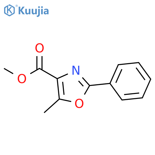 5-Methyl-2-phenyloxazole-4-carboxylic Acid Methyl Ester structure