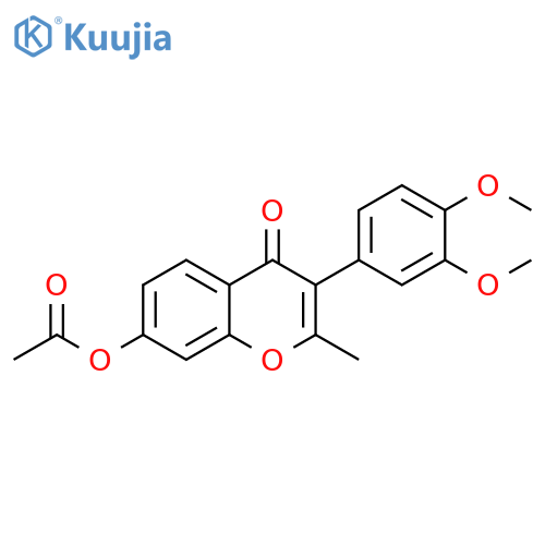 3-(3,4-dimethoxyphenyl)-2-methyl-4-oxo-4H-chromen-7-yl acetate structure