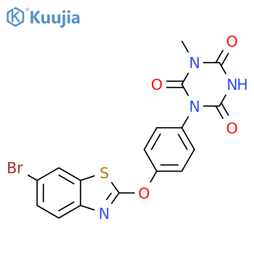 1,3,5-Triazine-2,4,6(1H,3H,5H)-trione, 1-[4-[(6-bromo-2-benzothiazolyl)oxy]phenyl]-3-methyl- structure