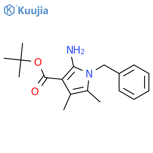 1-Benzyl-2-amino-3-tert-butoxycarbonyl-4,5-dimethylpyrrole structure