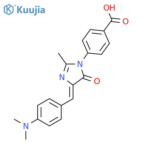 Benzoic acid,4-[4-[[4-(dimethylamino)phenyl]methylene]-4,5-dihydro-2-methyl-5-oxo-1H-imidazol-1-yl]- structure