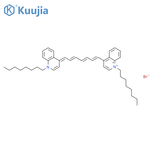 Quinolinium, 1-octyl-4-[7-(1-octyl-4(1H)-quinolinylidene)-1,3,5-heptatrienyl]-, bromide structure