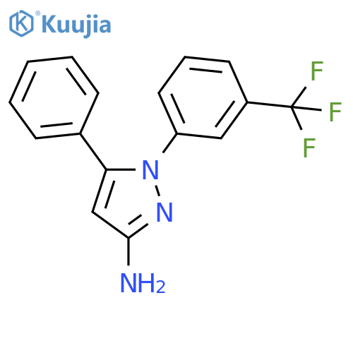 1H-Pyrazol-3-amine, 5-phenyl-1-[3-(trifluoromethyl)phenyl]- structure