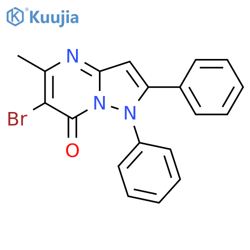 Pyrazolo[1,5-a]pyrimidin-7(1H)-one, 6-bromo-5-methyl-1,2-diphenyl- structure