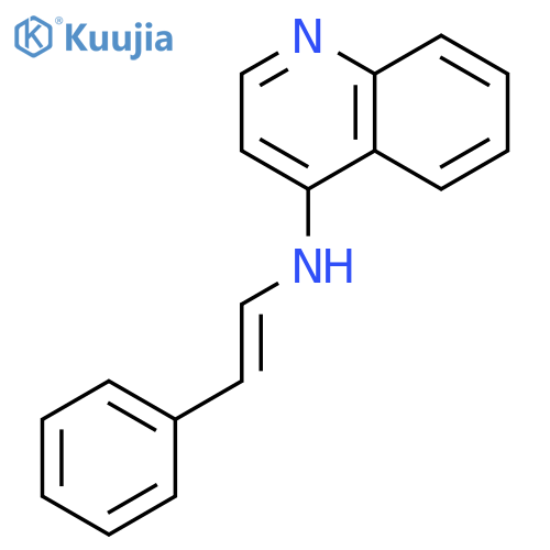 4-Quinolinamine, N-(2-phenylethenyl)- structure