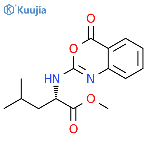 L-Leucine, N-(4-oxo-4H-3,1-benzoxazin-2-yl)-, methyl ester structure