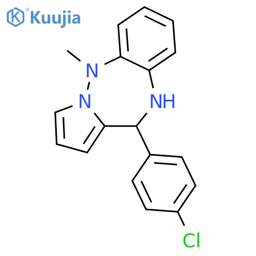 5H-Pyrrolo[1,2-b][1,2,5]benzotriazepine, 11-(4-chlorophenyl)-10,11-dihydro-5-methyl- structure