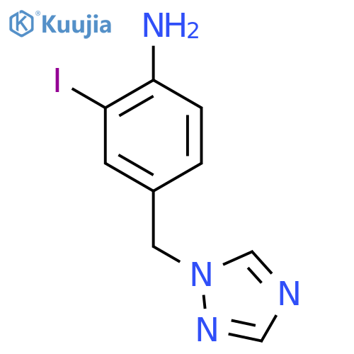 2-Iodo-4-(1,2,4-triazol-1-ylmethyl)aniline structure