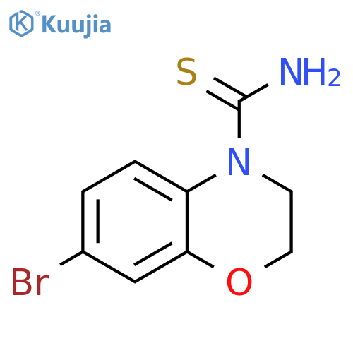 7-bromo-3,4-dihydro-2H-benzo[1,4]oxazine-4-carbothioic acid amide structure