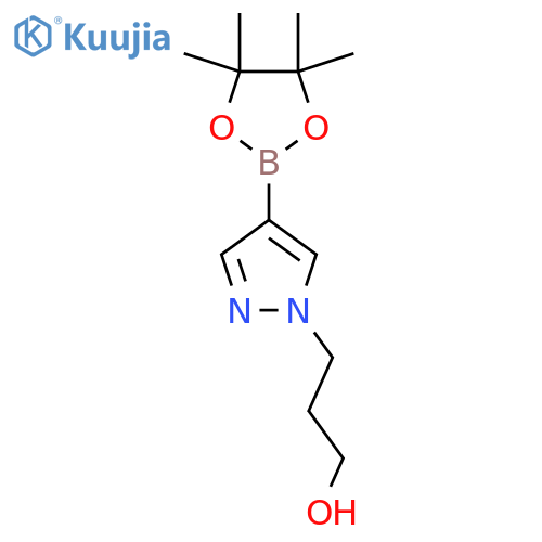 3-[4-(tetramethyl-1,3,2-dioxaborolan-2-yl)-1H-pyrazol-1-yl]propan-1-ol structure