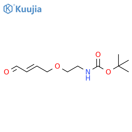 Carbamic acid, N-[2-[[(2E)-4-oxo-2-buten-1-yl]oxy]ethyl]-, 1,1-dimethylethyl ester structure