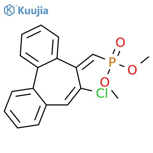 Phosphonic acid, [(6-chloro-5H-dibenzo[a,c]cyclohepten-5-ylidene)methyl]-, dimethyl ester structure