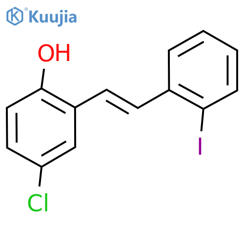 4-Chloro-2-(E)-2-(2-iodophenyl)ethenylphenol structure