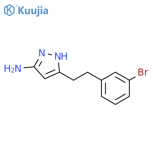 5-2-(3-bromophenyl)ethyl-1H-pyrazol-3-amine structure