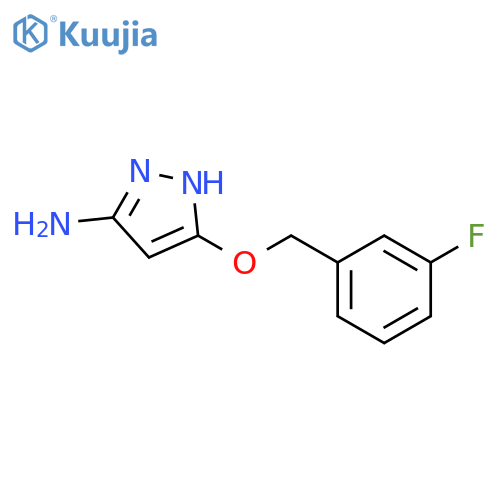 5-[(3-fluorophenyl)methoxy]-1H-pyrazol-3-amine structure