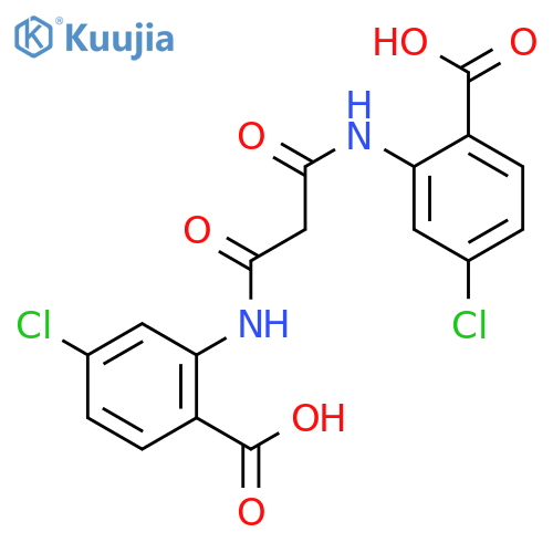 Benzoic acid, 2,2'-[(1,3-dioxo-1,3-propanediyl)diimino]bis[4-chloro- structure