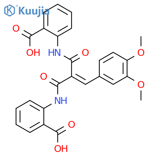 Benzoic acid,2,2'-[[2-[(3,4-dimethoxyphenyl)methylene]-1,3-dioxo-1,3-propanediyl]diimino]bis-(9CI) structure