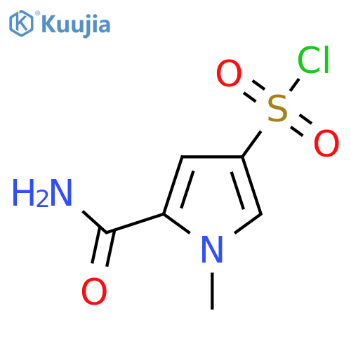 5-Carbamoyl-1-methyl-1H-pyrrole-3-sulfonyl chloride structure