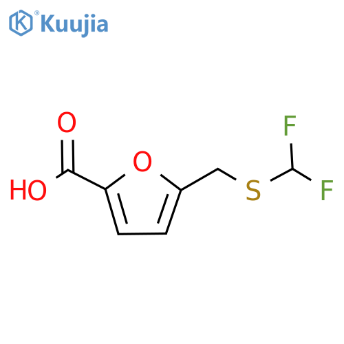 5-{(Difluoromethyl)sulfanylmethyl}furan-2-carboxylic Acid structure