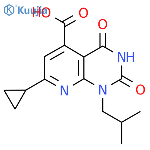 7-Cyclopropyl-1-(2-methylpropyl)-2,4-dioxo-1H,2H,3H,4H-pyrido2,3-dpyrimidine-5-carboxylic Acid structure