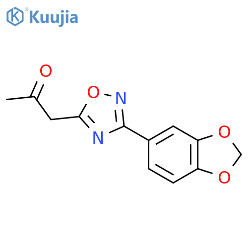 1-3-(2H-1,3-Benzodioxol-5-yl)-1,2,4-oxadiazol-5-ylpropan-2-one structure
