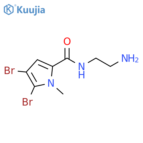 N-(2-aminoethyl)-4,5-dibromo-1-methyl-1H-pyrrole-2-carboxamide structure