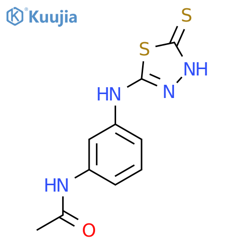 n-{3-(5-Sulfanyl-1,3,4-thiadiazol-2-yl)aminophenyl}acetamide structure