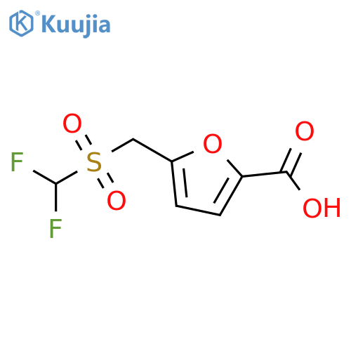 5-(difluoromethanesulfonylmethyl)furan-2-carboxylic acid structure