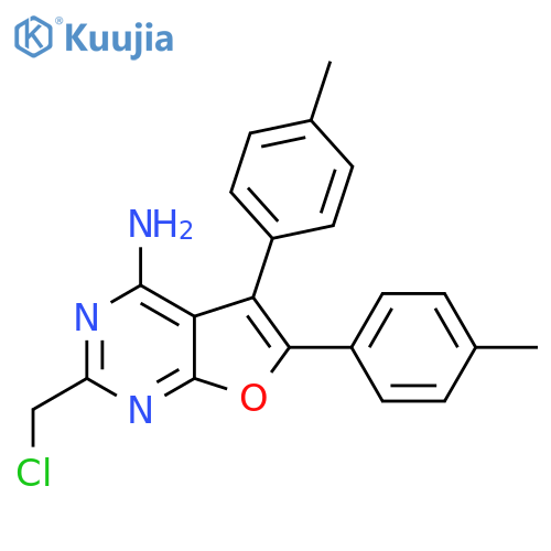 2-(Chloromethyl)-5,6-bis(4-methylphenyl)furo[2,3-d]pyrimidin-4-amine structure