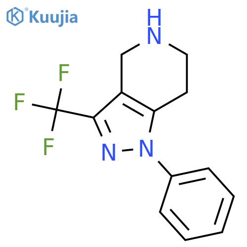 1-phenyl-3-(trifluoromethyl)-1H,4H,5H,6H,7H-pyrazolo4,3-cpyridine structure