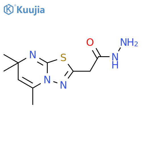 7H-1,3,4-Thiadiazolo[3,2-a]pyrimidine-2-acetic acid, 5,7,7-trimethyl-, hydrazide structure
