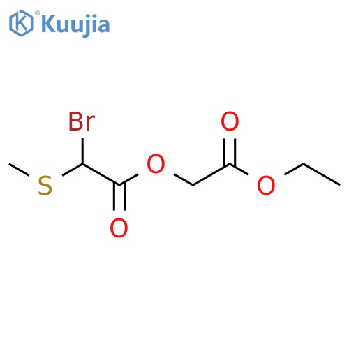 Acetic acid, bromo(methylthio)-, 2-ethoxy-2-oxoethyl ester structure