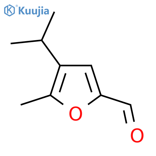 5-methyl-4-(propan-2-yl)furan-2-carbaldehyde structure