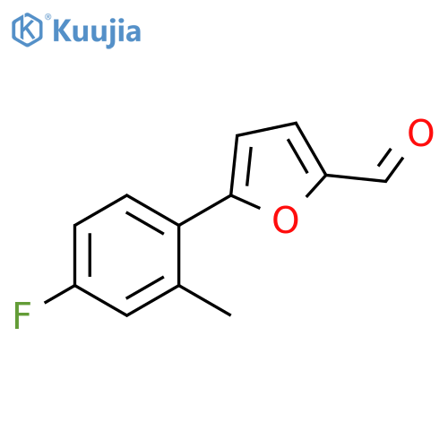 5-(4-fluoro-2-methylphenyl)furan-2-carbaldehyde structure