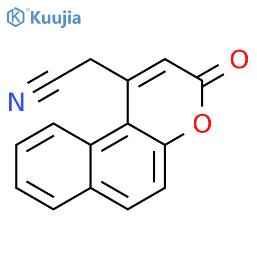 3H-Naphtho[2,1-b]pyran-1-acetonitrile, 3-oxo- structure