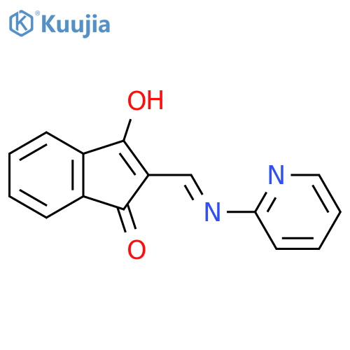 2-((2-Pyridylamino)methylene)indane-1,3-dione structure