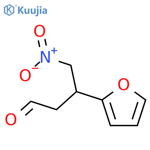 2-Furanpropanal, β-(nitromethyl)-, (βR)- structure