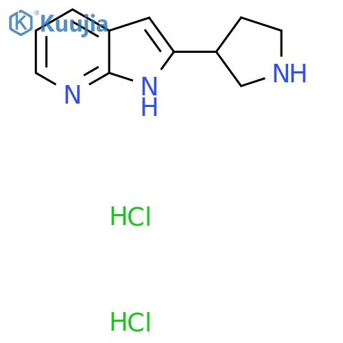 2-Pyrrolidin-3-yl-1H-pyrrolo[2,3-b]pyridine dihydrochloride structure