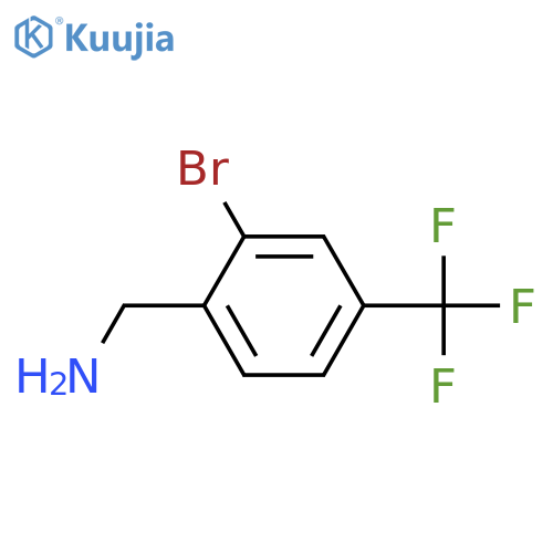 2-bromo-4-(trifluoromethyl)phenylmethanamine structure