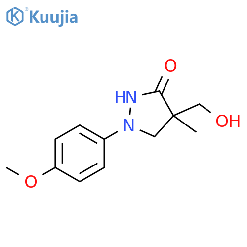 3-Pyrazolidinone, 4-(hydroxymethyl)-1-(4-methoxyphenyl)-4-methyl- structure