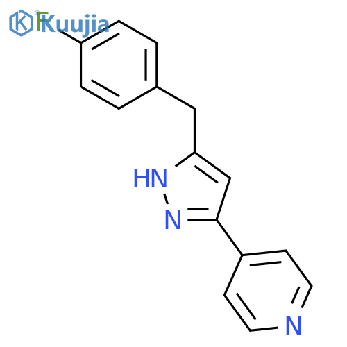 4-(5-(4-Fluorobenzyl)-1H-pyrazol-3-yl)pyridine structure