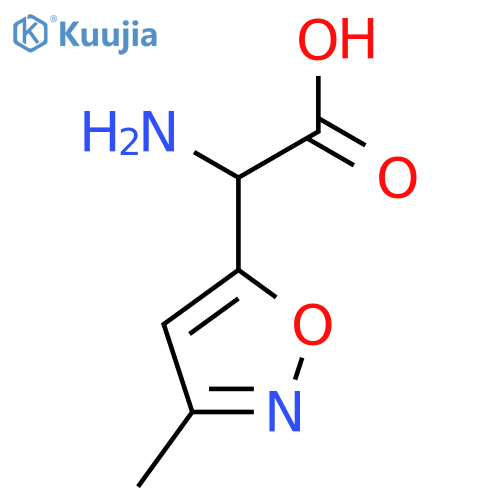 2-amino-2-(3-methyl-1,2-oxazol-5-yl)acetic acid structure