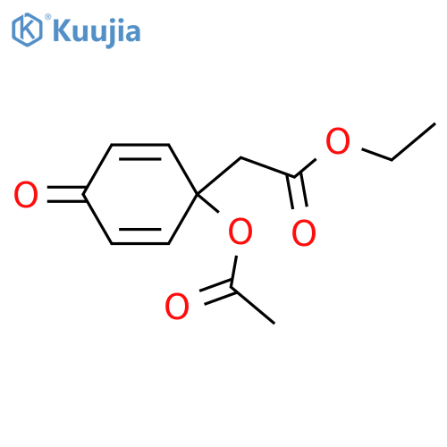 1-Hydroxy-4-oxo-2,5-cyclohexadiene-1-acetic acid; Ac, Et ester structure