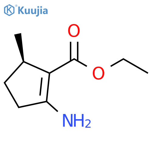 Ethyl (R)-2-amino-5-methylcyclopent-1-ene-1-carboxylate structure