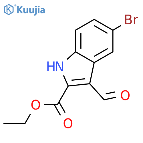 Ethyl 5-Bromo-3-formyl-1H-indole-2-carboxylate structure