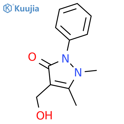 3H-Pyrazol-3-one, 1,2-dihydro-4-(hydroxymethyl)-1,5-dimethyl-2-phenyl- structure