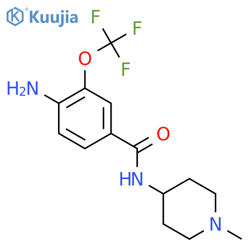 4-Amino-N-(1-methylpiperidin-4-yl)-3-(trifluoromethoxy)benzamide structure