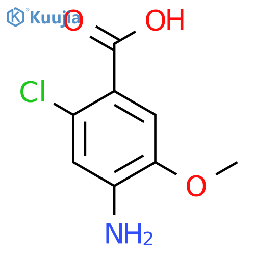 4-Amino-2-chloro-5-methoxybenzoic acid structure